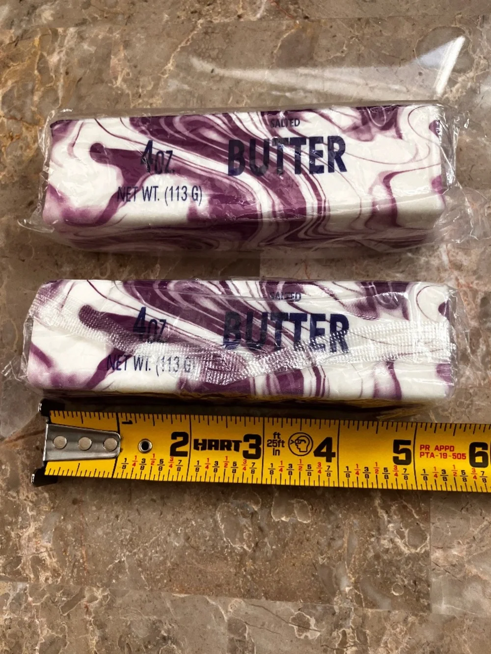 Purple Swirl Butter Sticks Slow-Rise Squishy Toy Set of 2